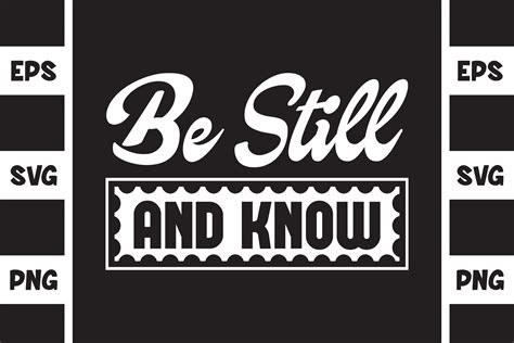 Be Still and Know Graphic by Illustrately · Creative Fabrica