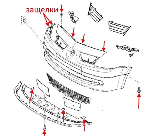 How to remove front and rear bumper Renault Modus