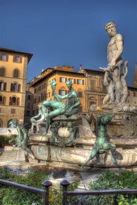 Fountain of Neptune in Florence, Italy