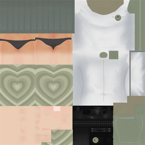 Custom Uniform, Green Texture, Yandere Simulator, Sage Green, Ruffle Blouse, Save, Tik Tok ...