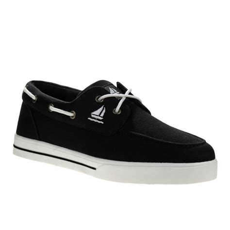 Sail Men's Canvas Boat Shoes - Black, 10.5 - Walmart.com
