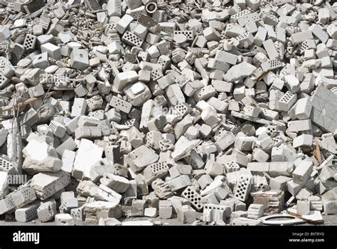 Rubble of Masonry at a Construction Site Stock Photo - Alamy