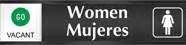 Bilingual Women Mujeres Slider Sign With Graphic, SKU: SE-1110