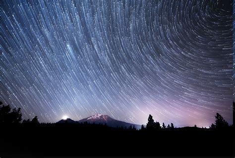 nature, Landscape, Night, Stars, Star Trails Wallpapers HD / Desktop and Mobile Backgrounds