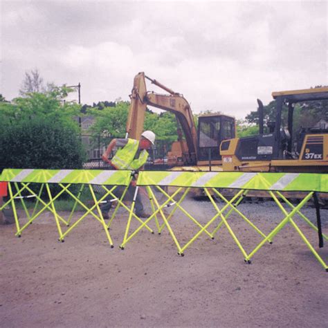 Flex-Safe® - Retractable Safety Barricade, Reflective Portable Folding Security Barrier for ...