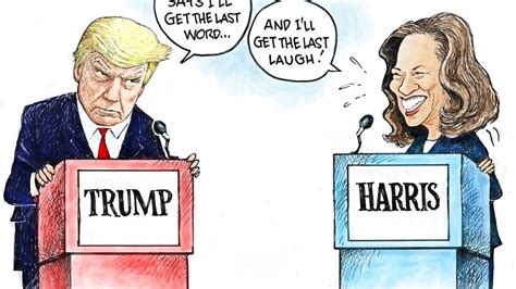 Harris-Trump presidential debate in cartoons