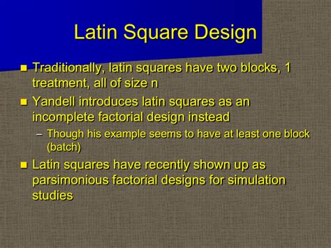 Latin Square Design