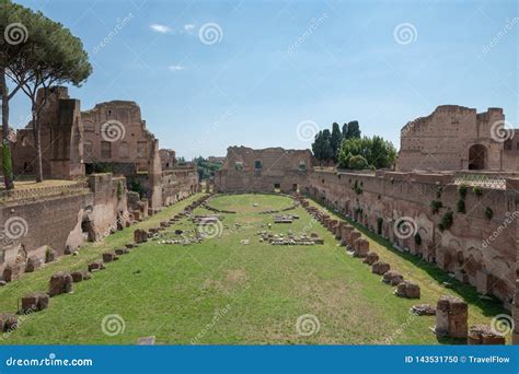 Panoramic View of the Circus Maximus (Circo Massimo) Editorial Image ...