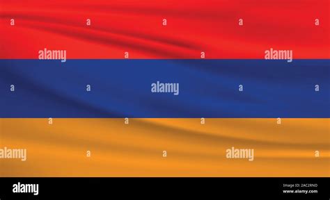 Waving Armenia flag, official colors and ratio correct. Armenia ...