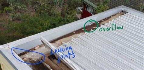 What is a box gutter and why is it prone to leakage problems?