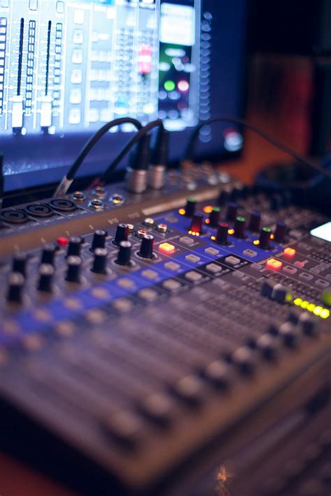 Turned on Audio Mixing Console · Free Stock Photo