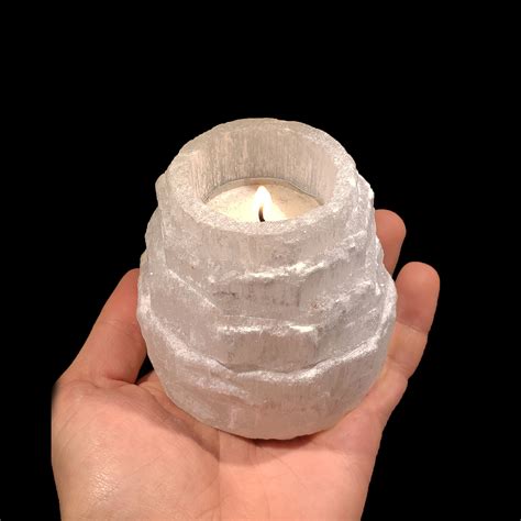 Selenite Candle Holder // Ver. 2 - A. W. Crystals - Touch of Modern