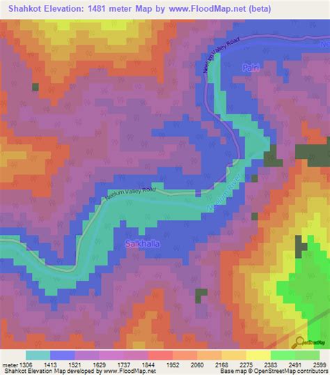 Elevation of Shahkot,Pakistan Elevation Map, Topography, Contour