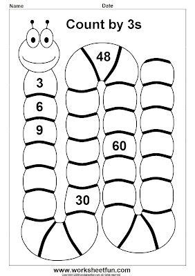 Skip Counting By 3 Worksheets