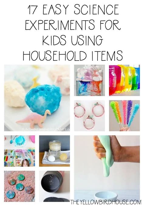 17 Easy Science Experiments for Kids Using Household Items