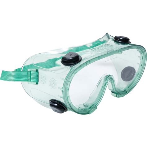 Sitesafe Safety Goggles, Polycarbonate, Clear Lens, Green Frame, Indirect Ventilation, Chemical ...