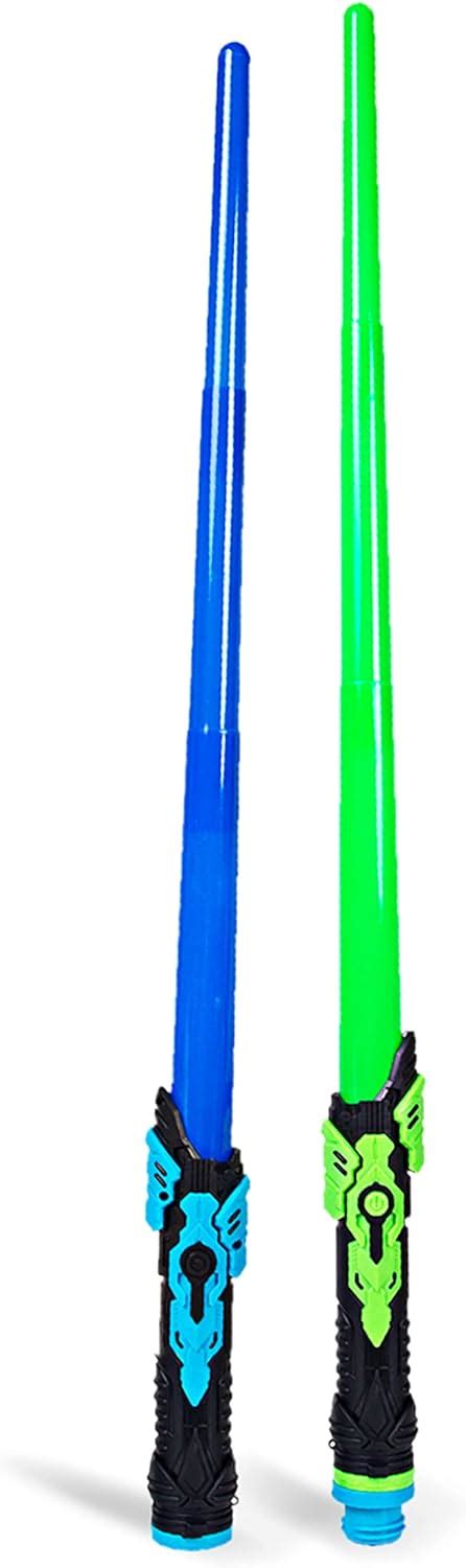 Amazon.com: Boley Dual Light Saber Set – Blue & Green Extendable LED Toy Swords for Kids ...