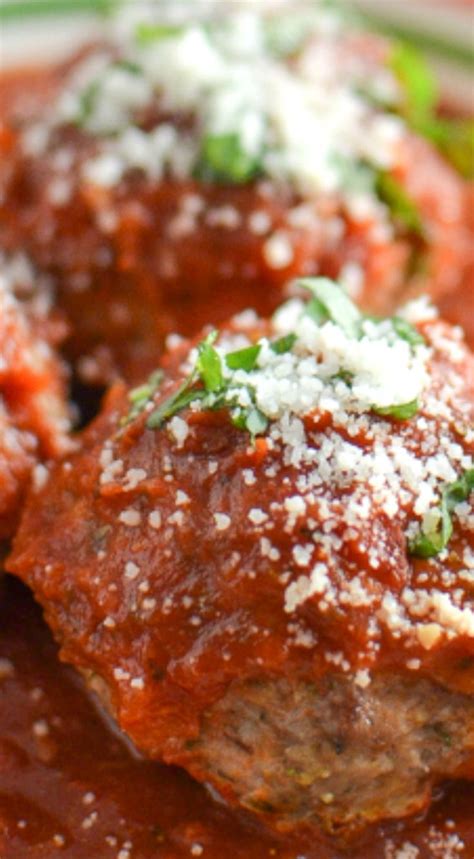 Giant Meatballs Baked in Tomato Sauce | Recipe | Meatball recipes easy ...