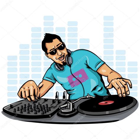 Vector color illustration - DJ — Stock Vector © nikiteev #30618843