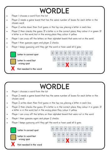 WORDLE spelling game- 200 High Frequency Words Version | Teaching Resources