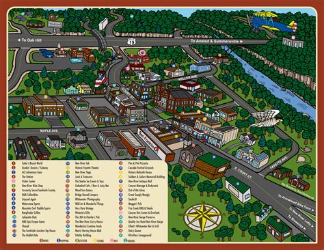 Town Map - Visit Fayetteville WV