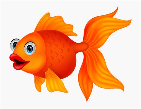 Goldfish Clipart Golden Fish - Gold Fish Cartoon , Free Transparent Clipart - ClipartKey