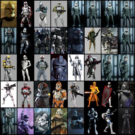 Every Canon Clone Trooper Variant : r/StarWars