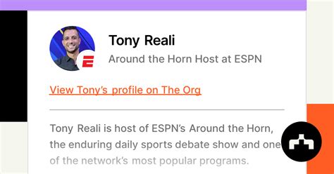 Tony Reali - Around the Horn Host at ESPN | The Org