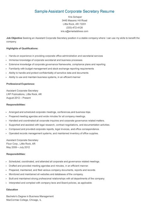 Resume Samples: Assistant Principal Secretary Resume Sample