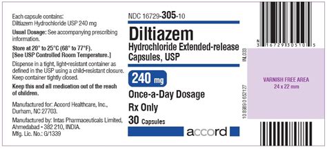 NDC 16729-303 Diltiazem Hydrochloride Diltiazem Hydrochloride