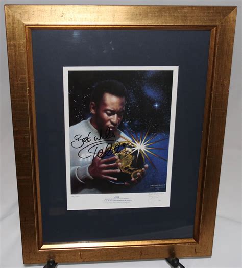 Pele Hand Signed Limited Edition Print 1999 - Invaluable Things