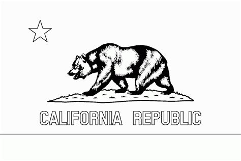 California State Flag Coloring Page - Coloring Home