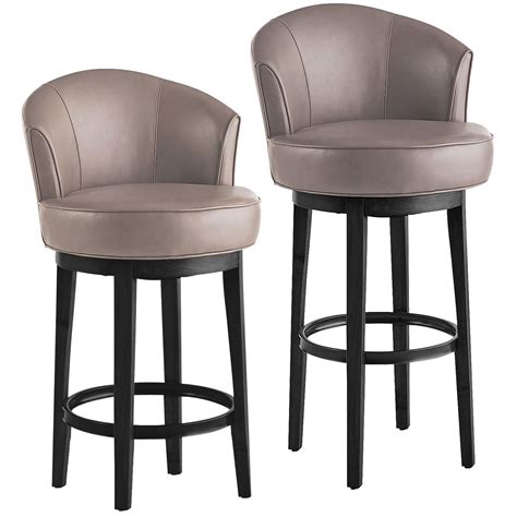 Isaac Swivel Bar & Counter Stools - Taupe | Bar stools, Modern bar stools, Swivel bar stools