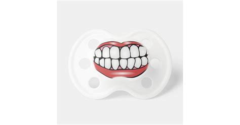 Funny Mouth and Teeth Pacifier | Zazzle