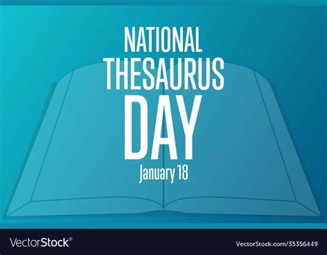 National thesaurus day january 18 holiday Vector Image