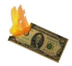 Money Burning Gif