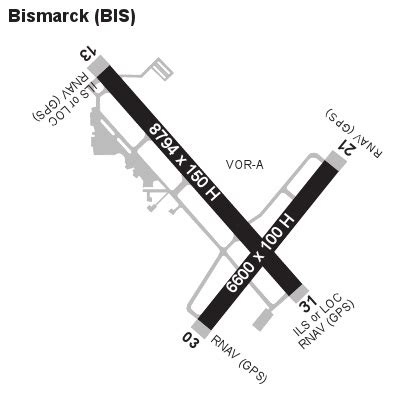 Bismarck Municipal Airport (BIS) | North Dakota