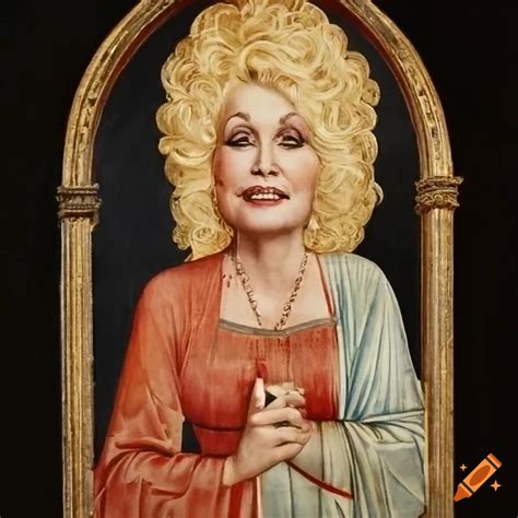 Painting of dolly parton in renaissance style on Craiyon