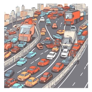 Traffic Jam Traffic Jam Cartoon Doodle Kawaii Anime Coloring Page Cute Illustration Drawing Clip ...