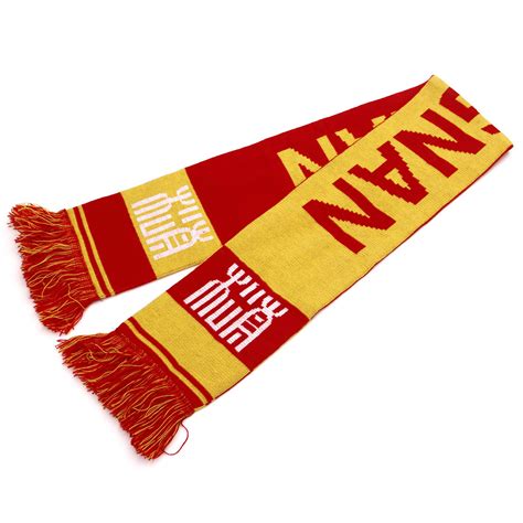 China Football Team Soccer Ball Custom Low MOQ Woven Printed Fan Scarf - China Football Scarf ...