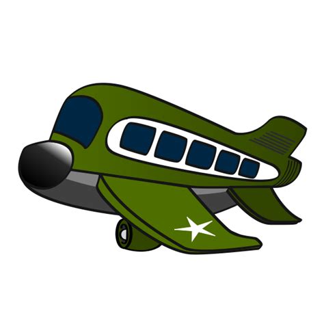 Military airplane cartoon vector | Free SVG