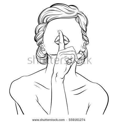 Hand Covering Mouth Drawing at GetDrawings | Free download