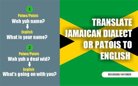 Translate your english to jamaican creole by Jamaicanbabe | Fiverr