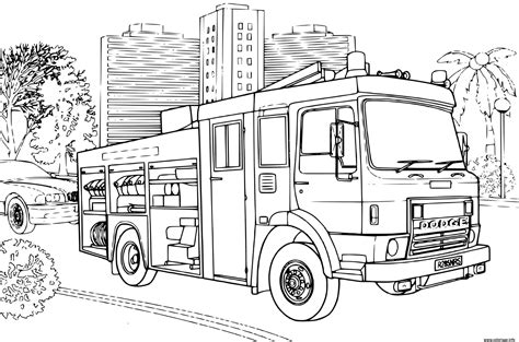 Coloriage Camion Pompier Dessin Camion Imprimer | The Best Porn Website