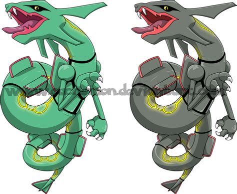 Rayquaza + shiny by Cachomon on DeviantArt