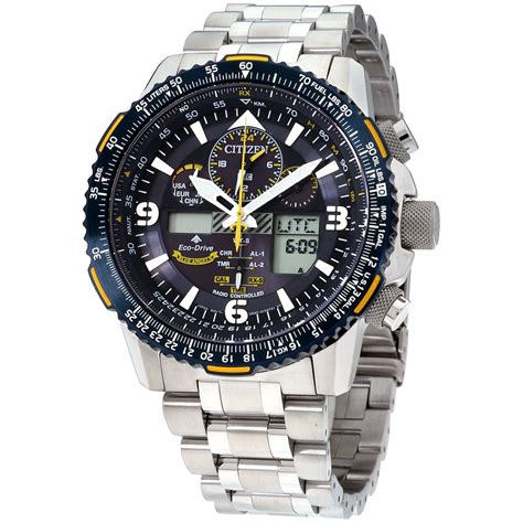 Citizen Men's Blue Angels Eco-Drive Skyhawk A-T Watch 46mm JY8078-52L - Walmart.com