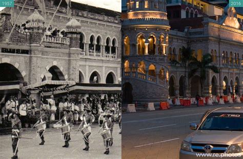 Before and After: Independence Parade on Merdeka Square (1957-Sep-01 & 2016-Jul-22)