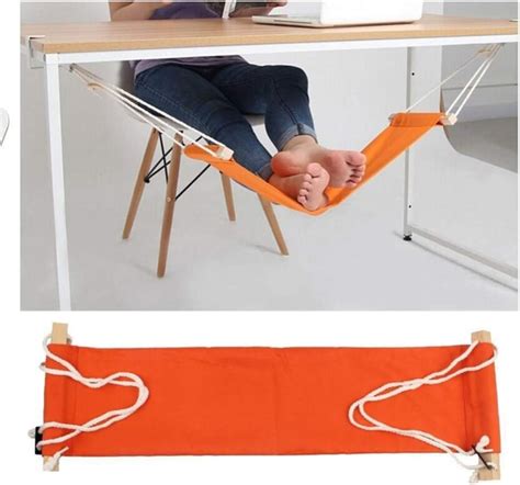 Foot Hammock Under Desk - Portable Adjustable Office Feet Rest Hammock with Upgraded Screw in ...