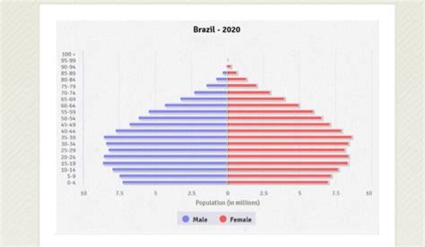 Solved in brazil's population pyramid for people and | Chegg.com