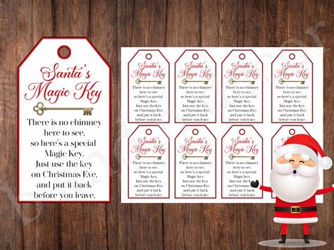 Santa's Magic Key/ PNG PDF Printable/ DIY/ Digital File Download - Etsy